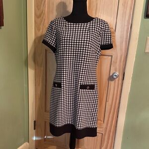 Tommy Hilfiger Black and White Houndstooth Dress